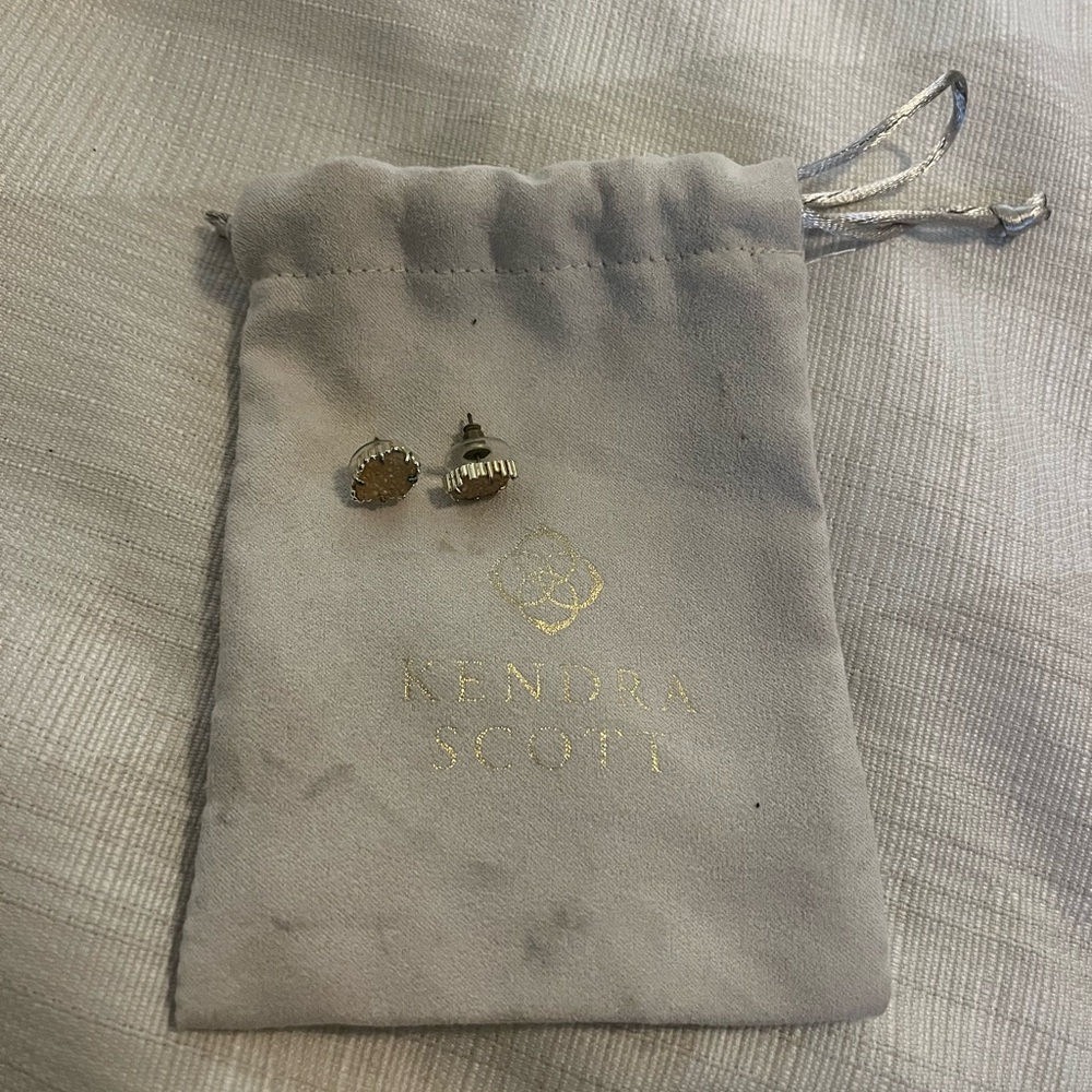 Kendra Scott yellow druzy studs